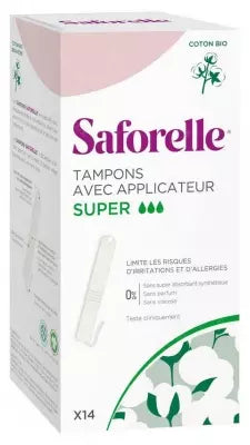 Saforelle Coton Protect 14 Tampons Super With Applicator