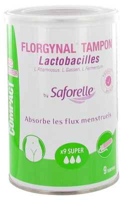 Saforelle Florgynal Compact Applicator Tampon 9 Super