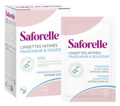 Saforelle Intimate Hygiene Wipes 10 Single Wipes