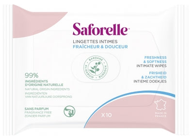 Saforelle Intimate Hygiene Wipes 10 Wipes