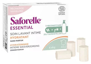 Saforelle Soin Lavant Intime Hydratant Kit À Reconstituer Recharge 4 Sticks