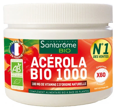 Santarome Bio Acerola Organic 1000 60 Tablets