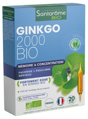 Santarome Bio Organic Ginkgo 2000 20 Phials