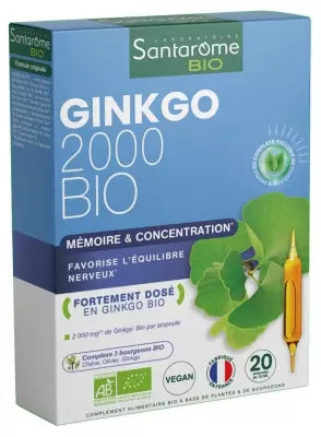 Santarome Bio Organic Ginkgo 2000 20 Phials