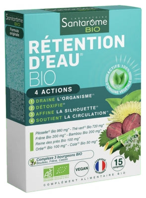 Santarome Bio Water Retention Organic 15 Tablets