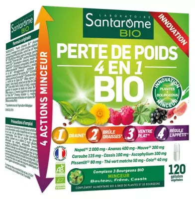 Santarome Bio Weight Loss 4In1 Organic 120 Capsules