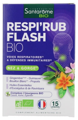 Santarome Respi'Rub Flash Organic 15 Tablets