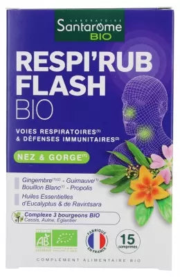 Santarome Respi'Rub Flash Organic 15 Tablets