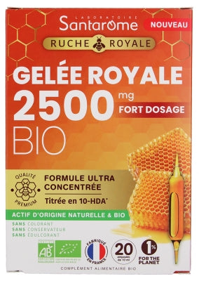 Santarome Ruche Royale Royal Jelly 2500 Mg Organic 20 Vials