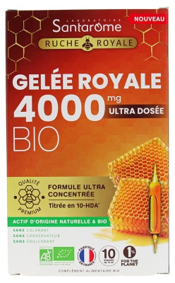 Santarome Ruche Royale Royal Jelly 4000 Mg Organic 10 Vials