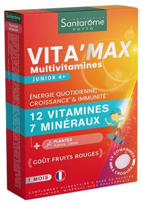 Santarome Vita'Max Multivitamins Junior 30 Tablets To Crunch