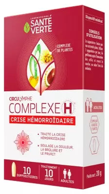 Santé Verte Circulymphe Complex H 10 Suppositories