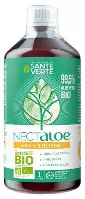 Santé Verte Nectaloe Aloe Vera 99.5% In Liquid Gel Organic 1L