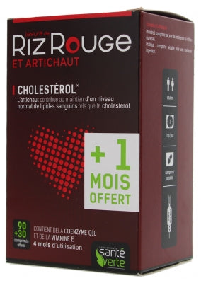 Santé Verte Red Rice Yeast 120 Tablets