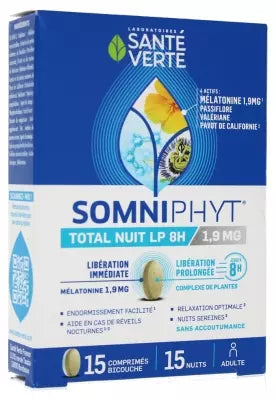 Santé Verte Somniphyt Total Night Lp 8H 1,9Mg 15 Tablets