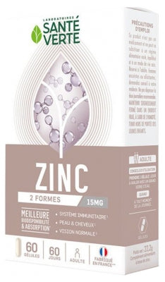 Santé Verte Zinc 15Mg 60 Capsules