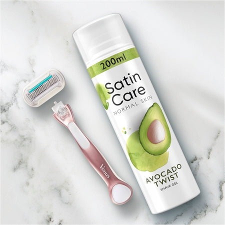 Gillette Satin Care Avocado Twist Shaving Gel For Women