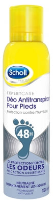 Scholl Expertcare Antiperspirant Feet Deodorant 48H 150Ml