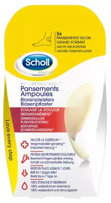 Scholl Heel Blister Plasters Large Size 5 Plasters