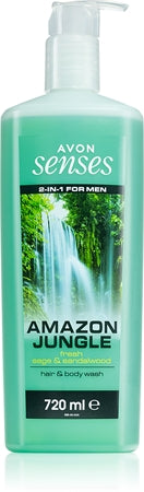 Avon Senses Amazon Jungle Body And Hair Shower Gel For Men 