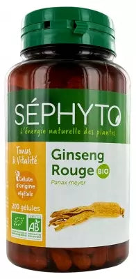 Séphyto Organic Red Ginseng 200 Capsules