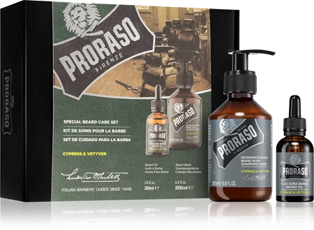 Proraso Set Beard Original Gift Set For Beard For Men Cypress And Vetyver 