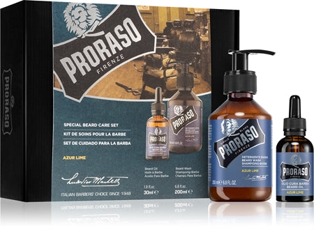 Proraso Set Beard Original Gift Set For Beard For Men Azur Lime 