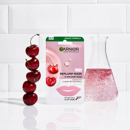 Garnier Skin Naturals Lips Replump Mask Re-Plumping Face Mask For Lips 