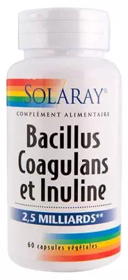 Solaray Bacillus Coagulans And Inulin 2,5 Billion 60 Vegetable Gel-Caps