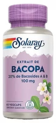 Solaray Bacopa 60 Vegetable Capsules