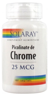 Solaray Chromium Picolinate 25Mcg 100 Tablets