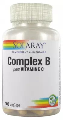 Solaray Complex B Plus Vitamin C 100 Vegcaps