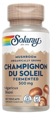 Solaray Fermented Sun Mushroom 500Mg 60 Vegetable Capsules