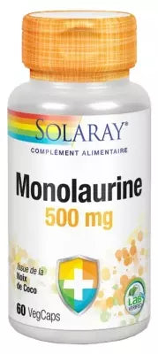 Solaray Monolaurine 500Mg 60 Vegetable Capsules