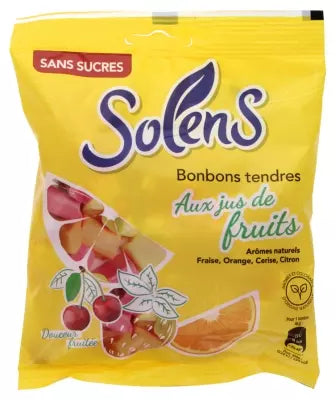 Solens Tender Sugar-Free Candies With Fruit Juices 100G