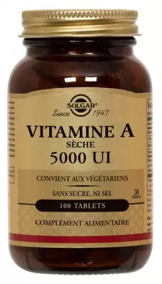 Solgar Dry Vitamin A 5000 Ui 100 Tablets