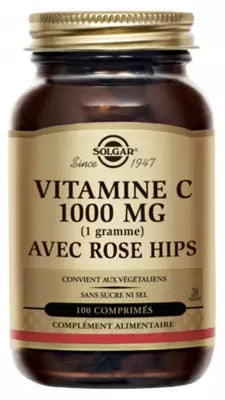 Solgar Vitamin C 1000Mg With Rose Hips 100 Tablets