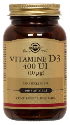 Solgar Vitamin D3 400Ui (10µg) 100 Capsules