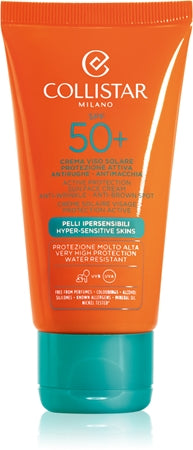 Collistar Special Perfect Tan Active Protection Sun Face Cream Anti-Wrinkle Sunscreen Spf 50+ 