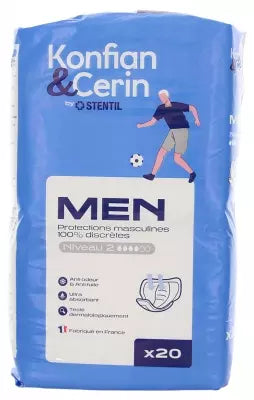 Stentil Konfian & Cerin Men Level 2 Protections Masculines Discrètes 20 Units