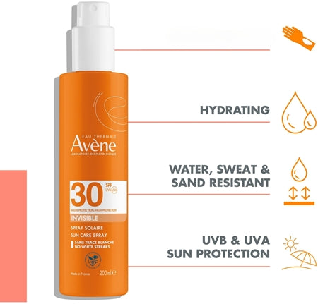 Avène Sun Care Spray Invisible Protective Spray Spf 30 