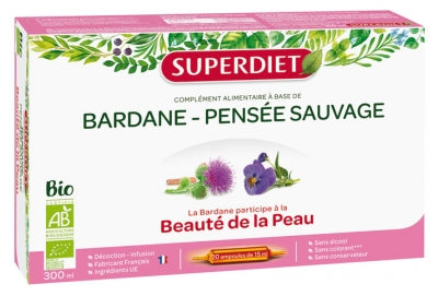 Superdiet Organic Burdock Wild Pansy 20 Phials