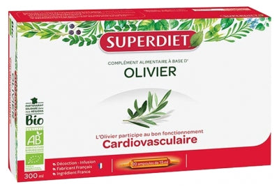 Superdiet Organic Olive Tree 20 Phials