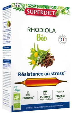 Superdiet Rhodiola Organic 20 Phials