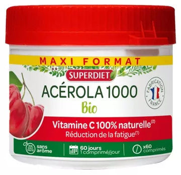 Superdiet Acerola 1000 Organic 60 Tablets