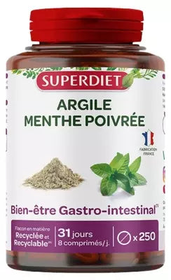 Superdiet Clay Pepper Mint 250 Tablets