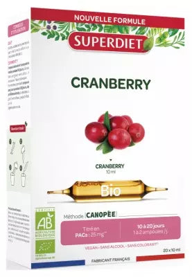 Superdiet Cranberry Organic 20 Phials