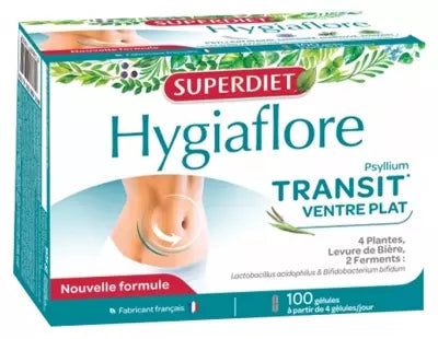 Superdiet Hygiaflore Transit Flat Belly 100 Capsules