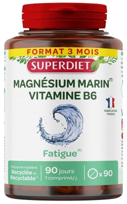 Superdiet Marine Magnesium + Vitamin B6 90 Tablets