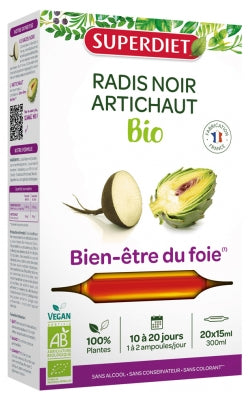 Superdiet Organic Black Radish - Artichoke 20 Phials